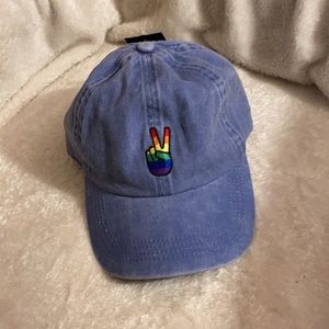 🌈David and Young NWT Denim Rainbow Ball Cap
